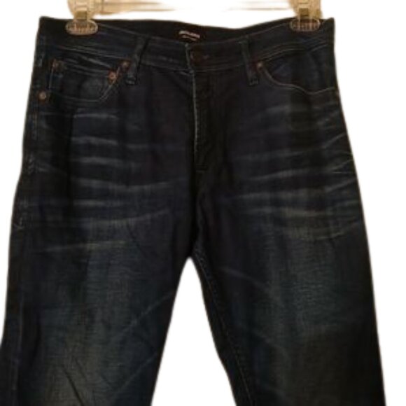 Jack & Jones Men's Comfort Tim Straight Slim Dark Blue Jeans Size 32 - Picture 10 of 10